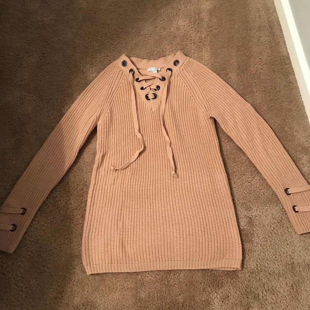 Venus Pink Tunic Sweater, Size S